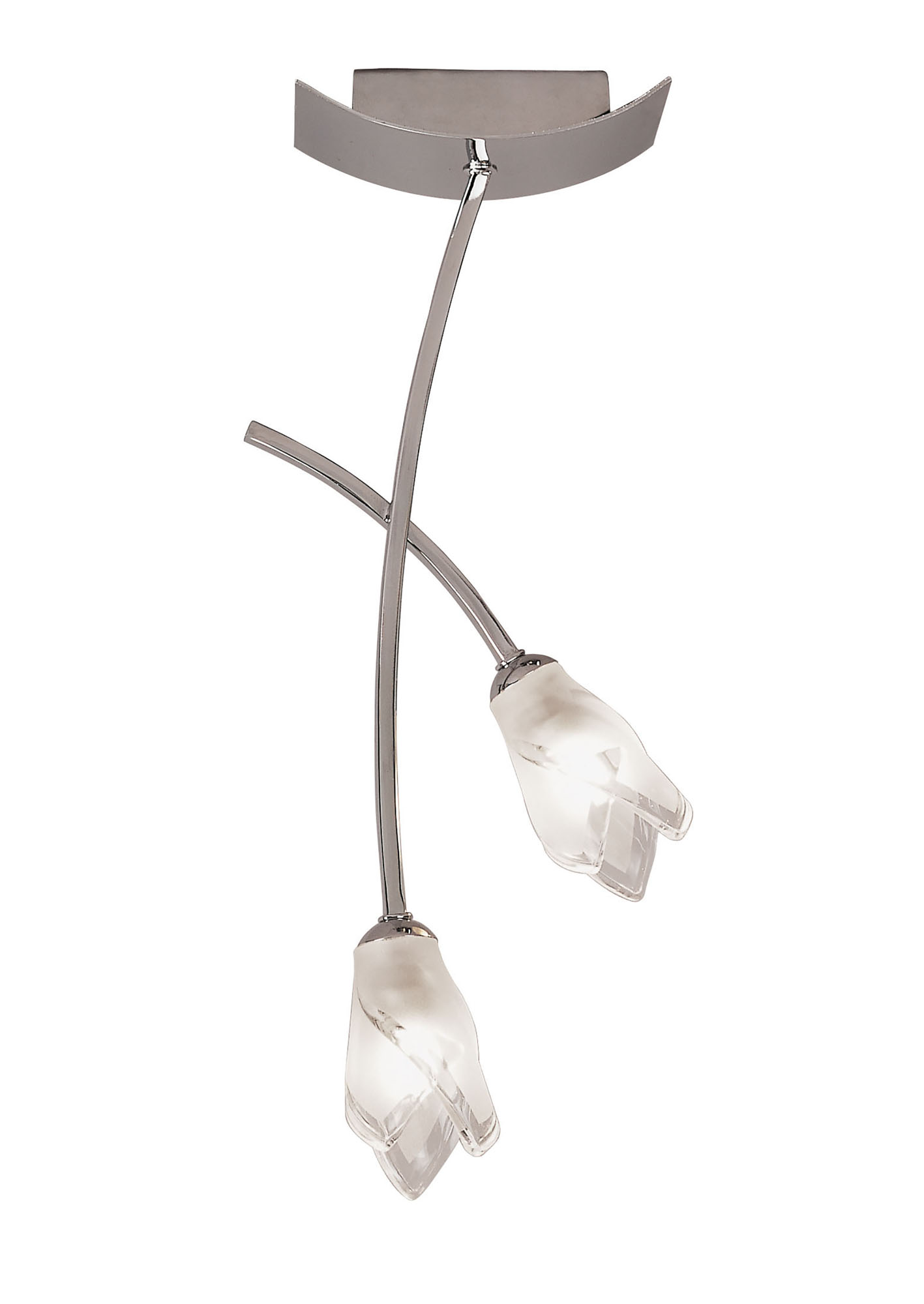 Pietra Polished Chrome Ceiling Lights Mantra Semi Flush Fittings